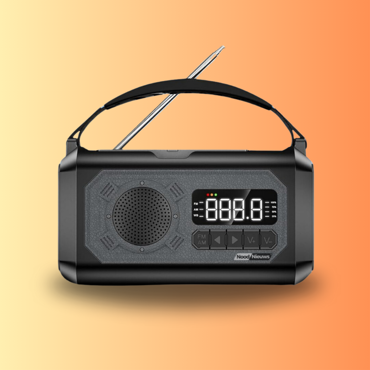 NoodNieuws® MAX - Draagbare Noodradio - AM/FM/NOAA - 12.000mAh