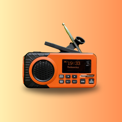 NoodNieuws® Pro - Draagbare Noodradio - DAB+/ FM / BT - 5000mAh
