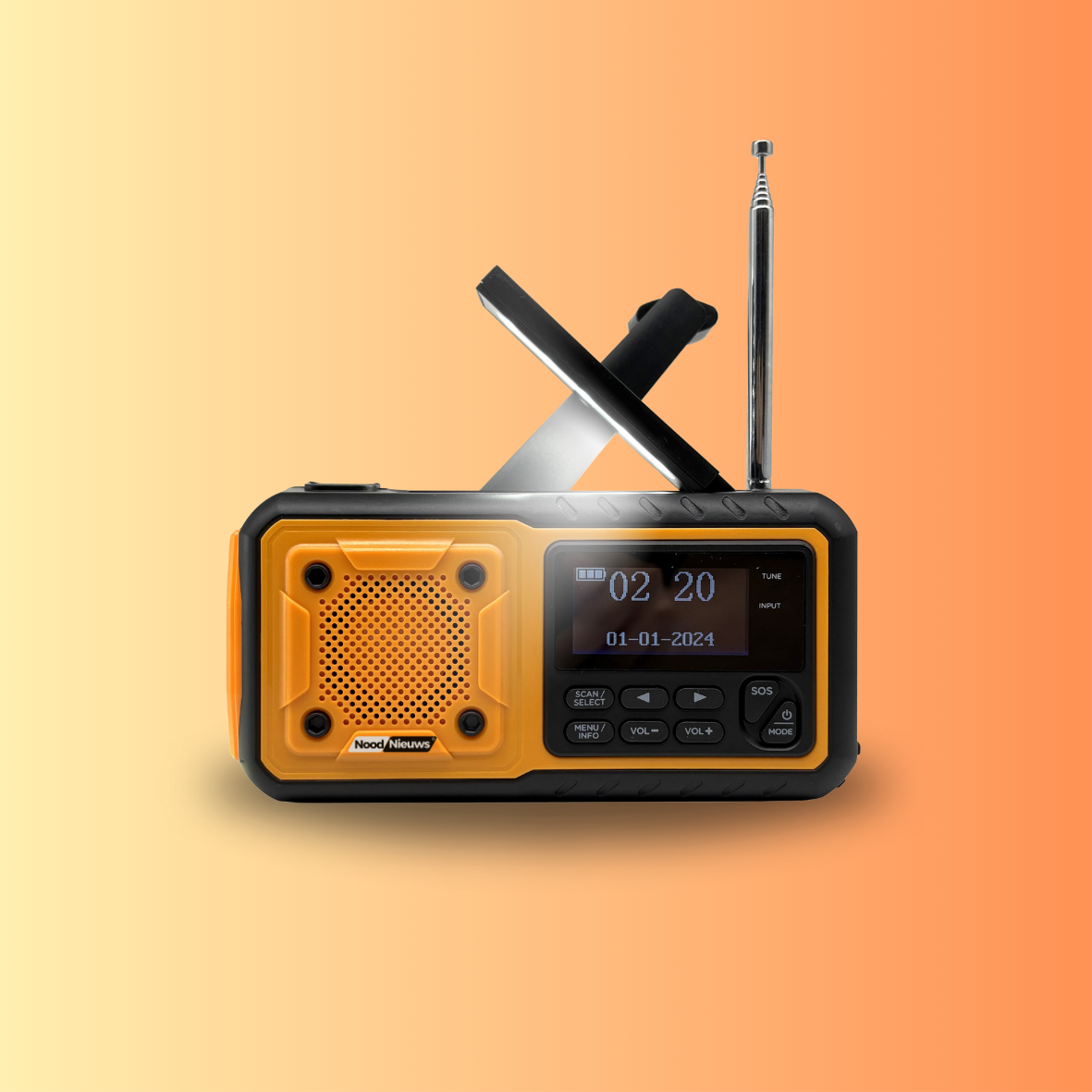 NoodNieuws® Explorer - Draagbare Noodradio - FM/AM/SW - 4000mAh