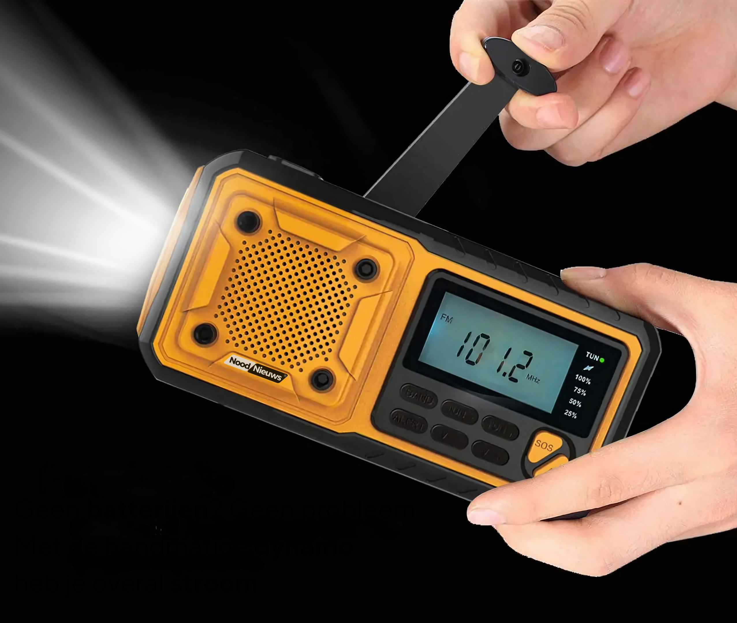 NoodNieuws Explorer - Draagbare Noodradio - FM/AM/SW - 4000mAh