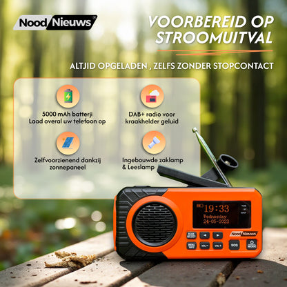 NoodNieuws® Pro – Noodradio met Powerbank en solar